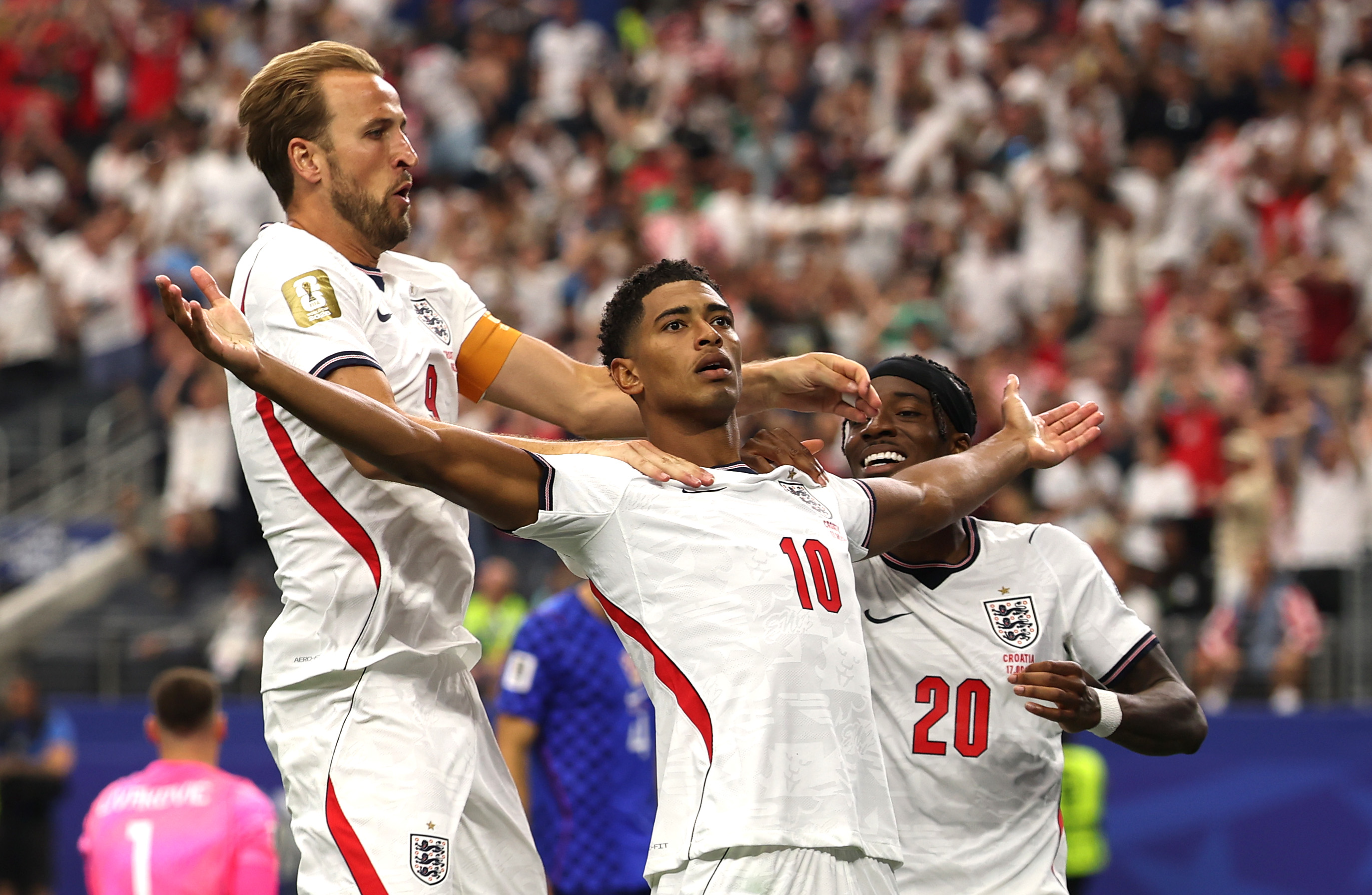 Jugadores de la selección de Inglaterra durante un partido del Mundial 2026